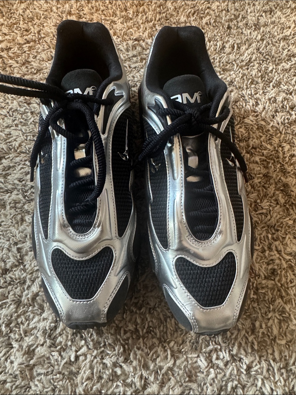 Nike Air Max Muse AM® Metallic Silver & Black Athletic Sneakers